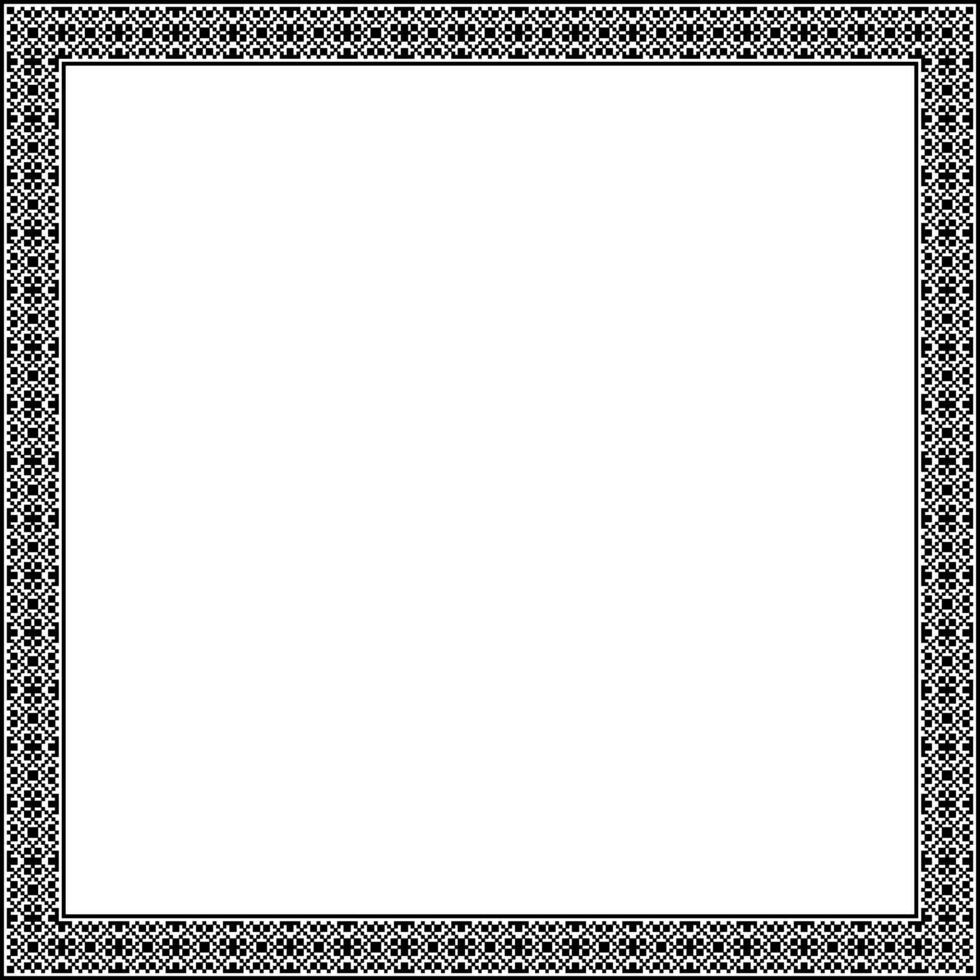 Frame square border seamless pixel pattern vector
