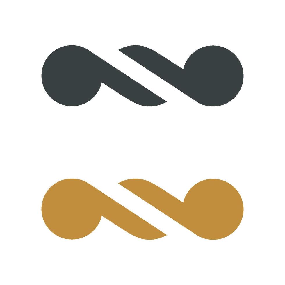 Gold Black Infinity Ornamental Logo Template Illustration Design. EPS 10. vector