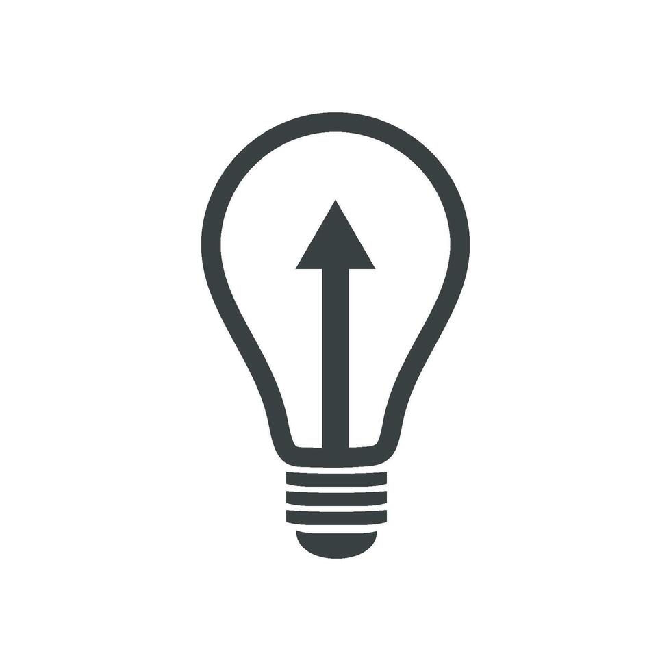 Bulb Lamp Up Arrow Logo Template Illustration Design. EPS 10. vector