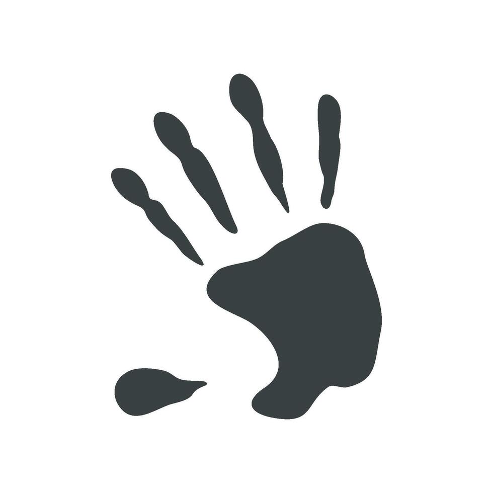 Black Hand Print Logo Template Illustration Design. EPS 10. vector