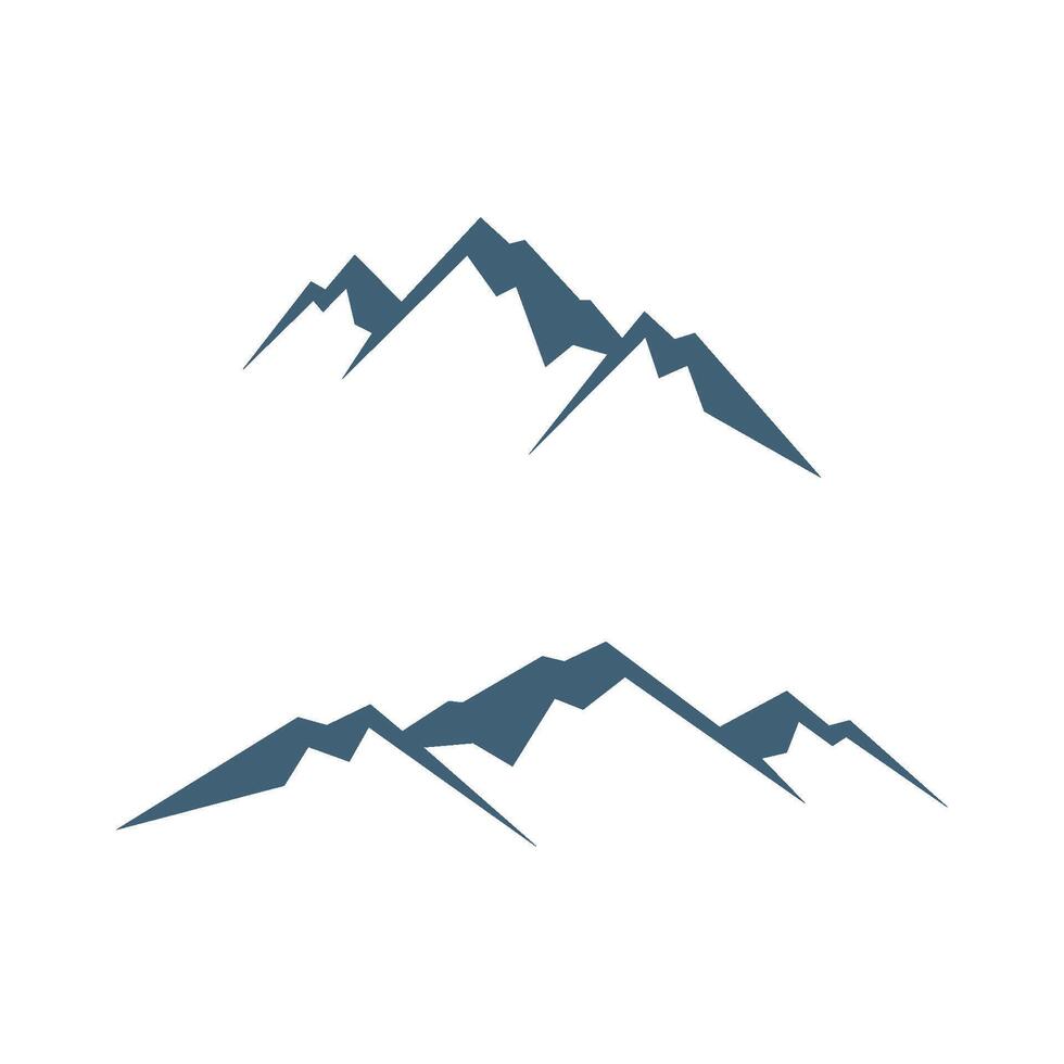 Set Volcano Mountain Logo Template Illustration Design vector