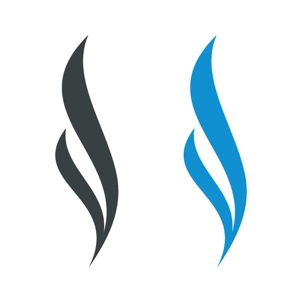 Set Blue Black Swoosh Logo Template Illustration Design. EPS 10. vector