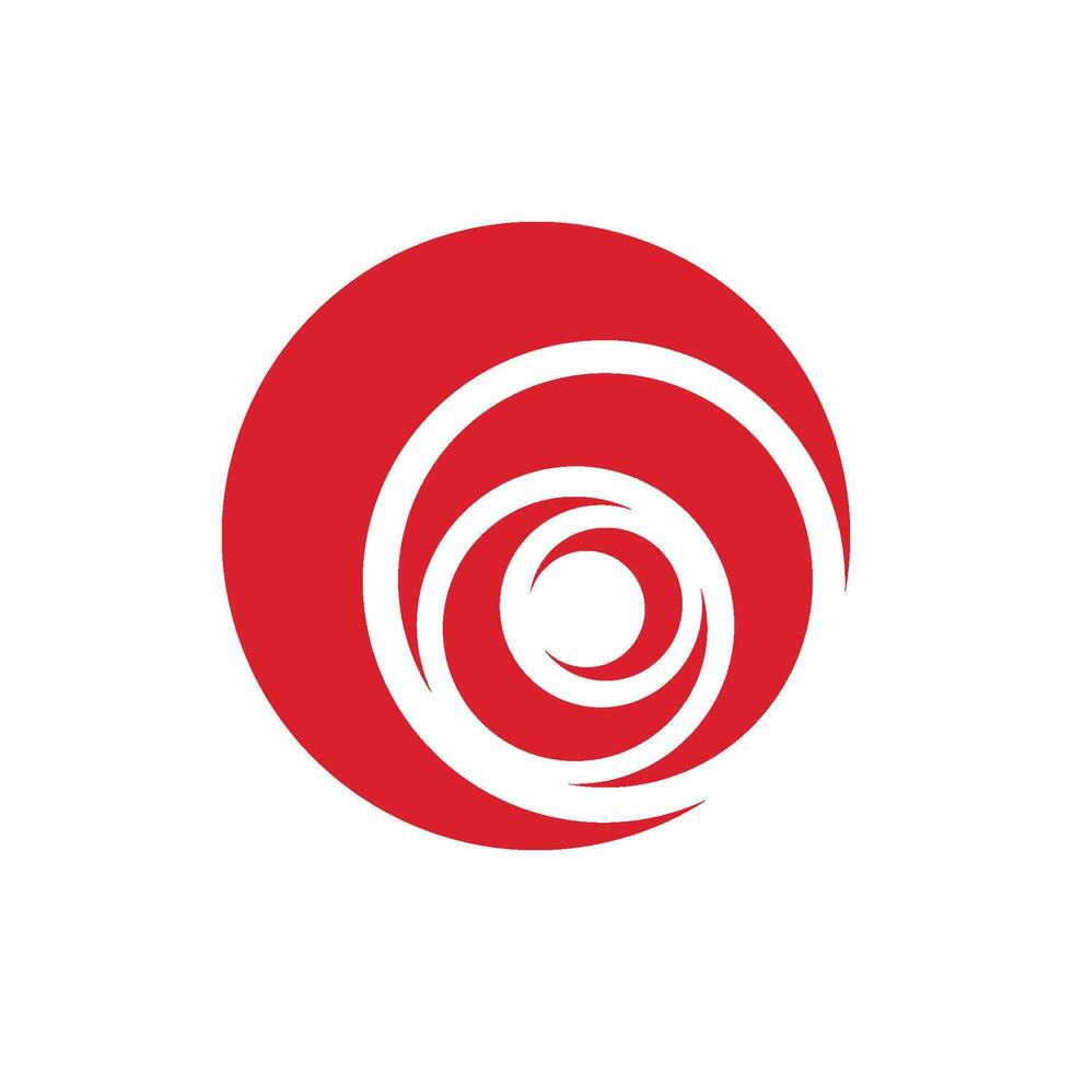 Red Swoosh Rose Flower Logo Template Illustration Design. EPS 10. vector