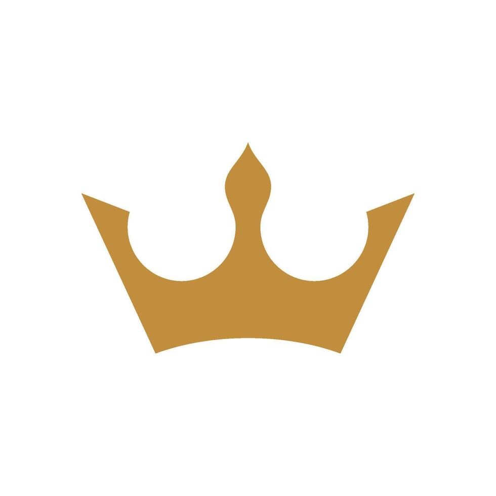 Simple Gold Ornamental Crown Line Logo Template Illustration Design. EPS 10. vector