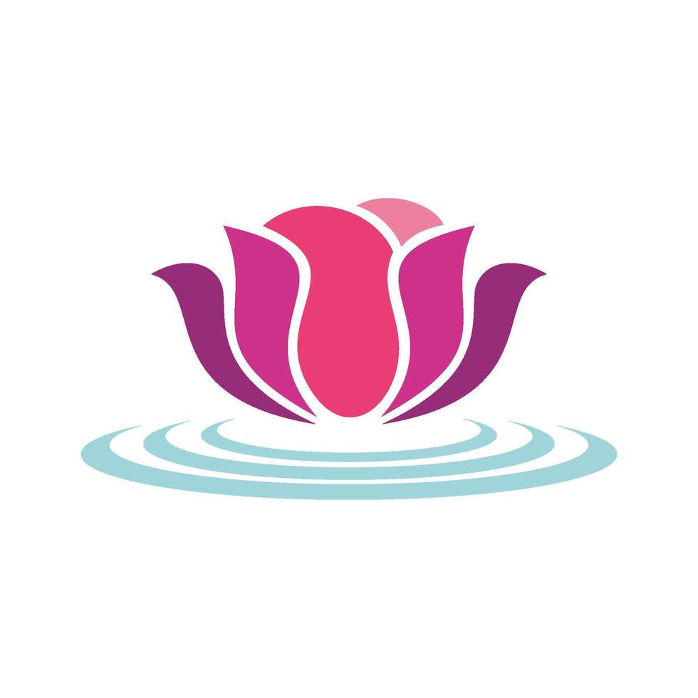 Elegant Lily or Lotus Flower Nature Logo Template Illustration Design. EPS 10. vector