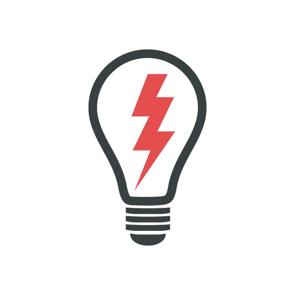 Thunder Light Bulb Lamp Logo Template Illustration Design. EPS 10. vector