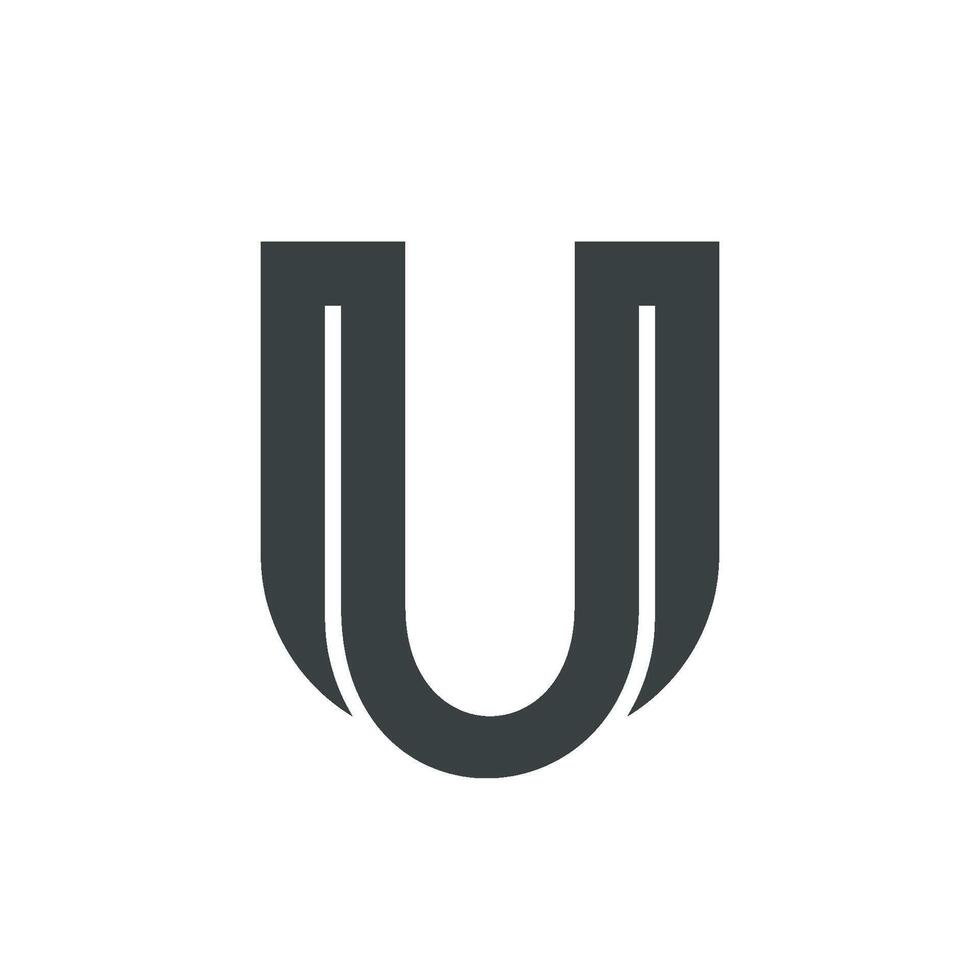 Black Letter U Logo Template Illustration Design. EPS 10. vector