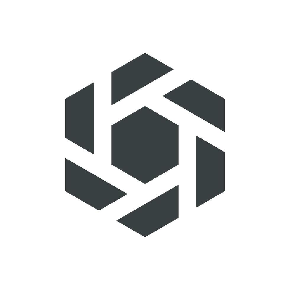 Decorative Hexagon Shape Logo Template Illustration Design. EPS 10. vector