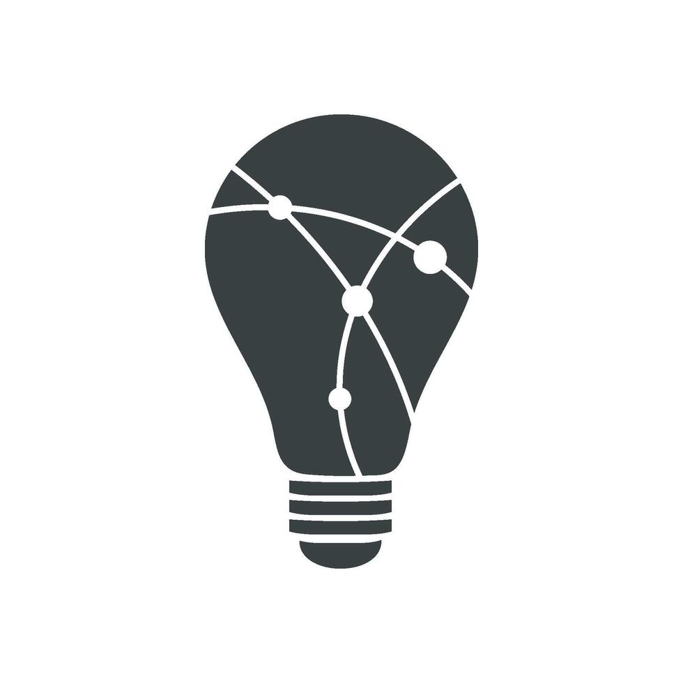 Light Bulb Lamp Connection Logo Template Illustration Design. EPS 10. vector
