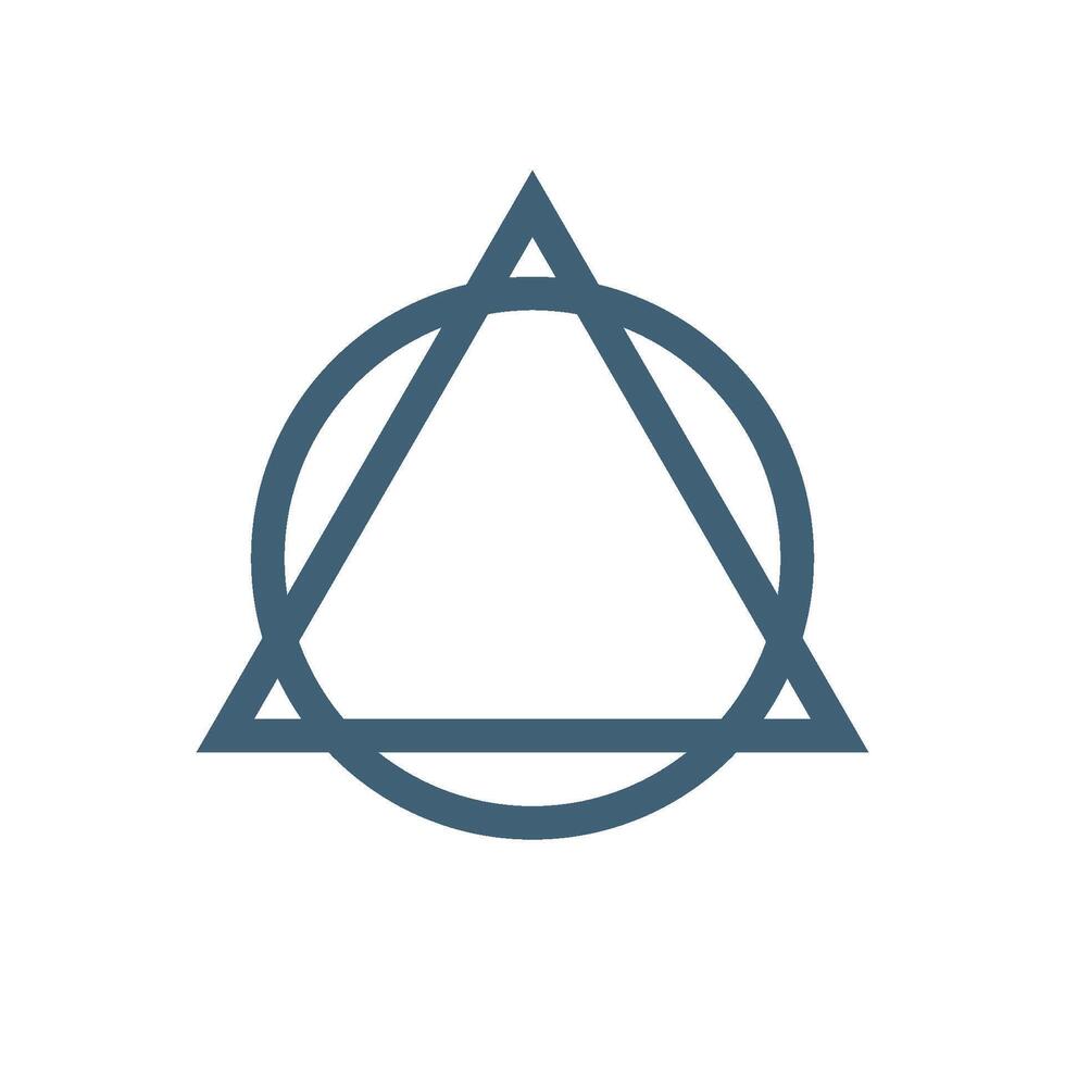 Simple Triangle and Circle Logo Template Illustration Design vector