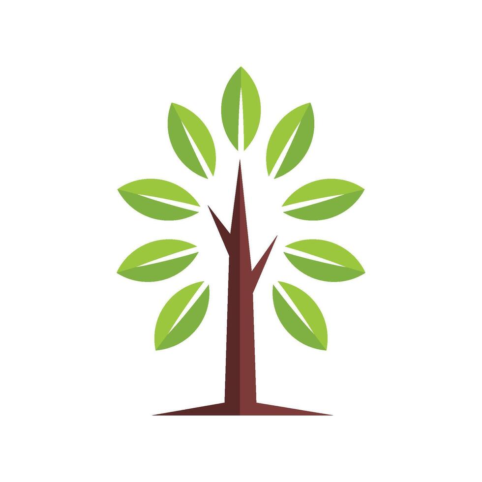 Simple Natural Tree Logo Template Illustration Design. EPS 10. vector
