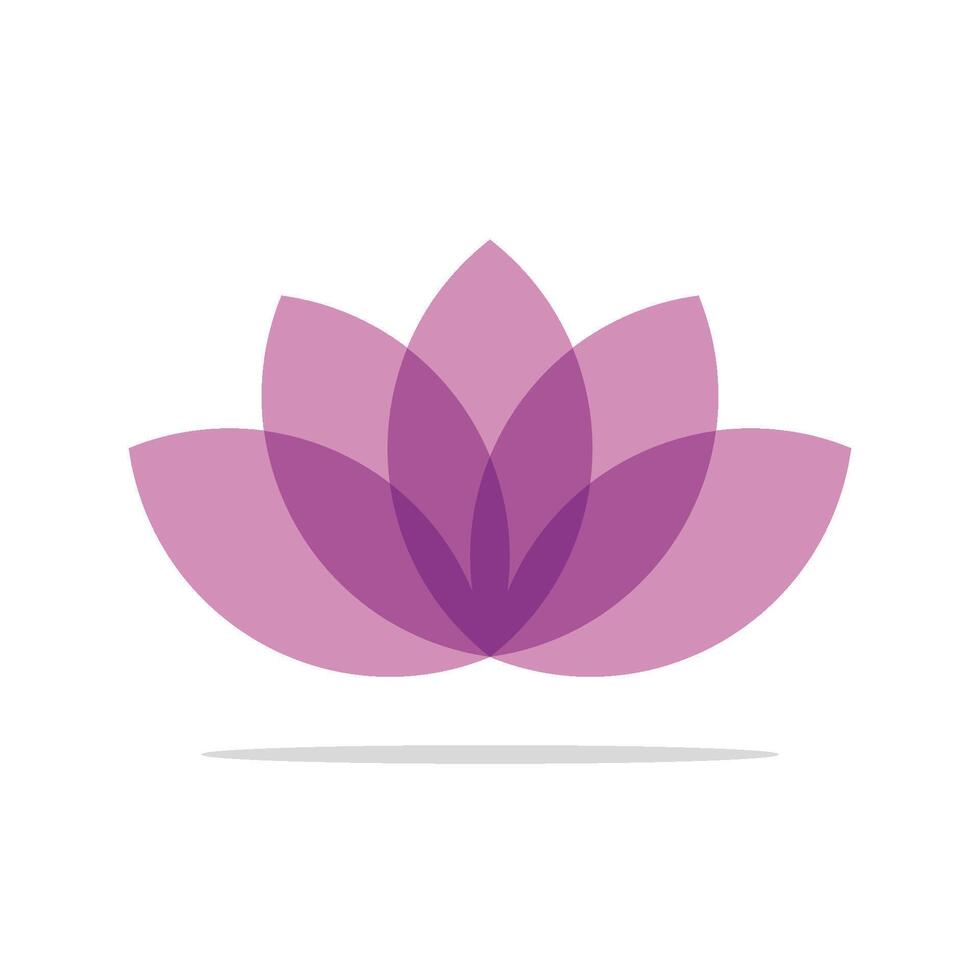 Pink Ornamental Lotus or Lily Flower Decorative Logo Template Illustration Design. EPS 10. vector