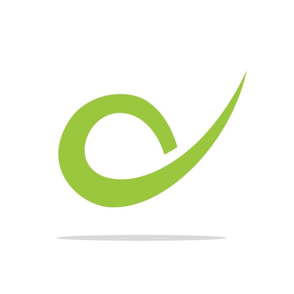 Green Letter D Swoosh Logo Template Illustration Design. EPS 10. vector