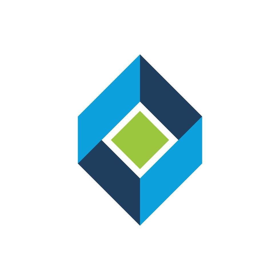 Abstract Blue Diamond Shape Logo Template Illustration Design. EPS 10. vector