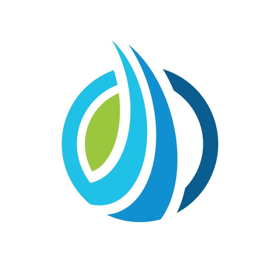Blue Abstract Circle and Swoosh Logo Template Illustration Design. EPS 10. vector