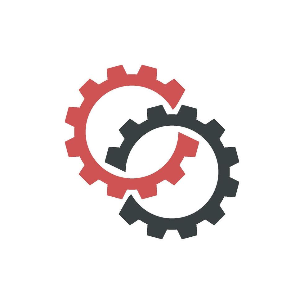 Two Gears Logo Template Illustration Design. EPS 10. vector