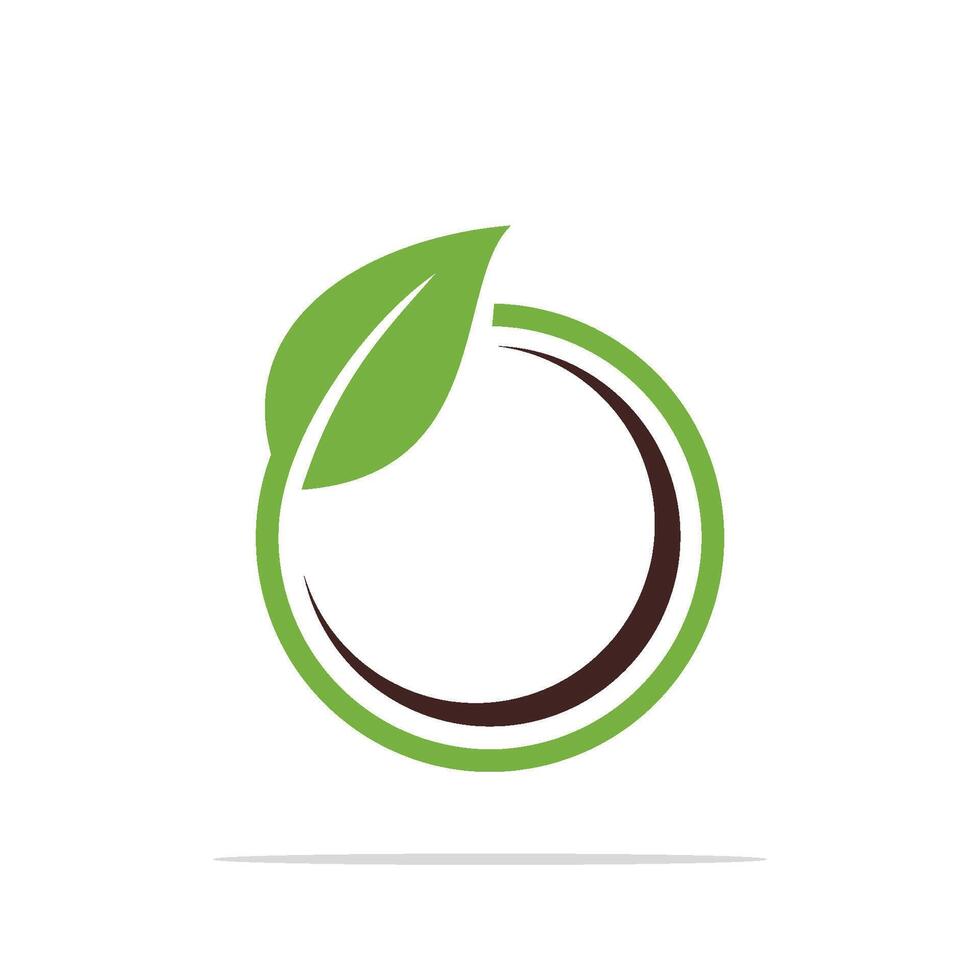 Abstract Circle Green Leaf Nature Logo Template Illustration Design. EPS 10. vector