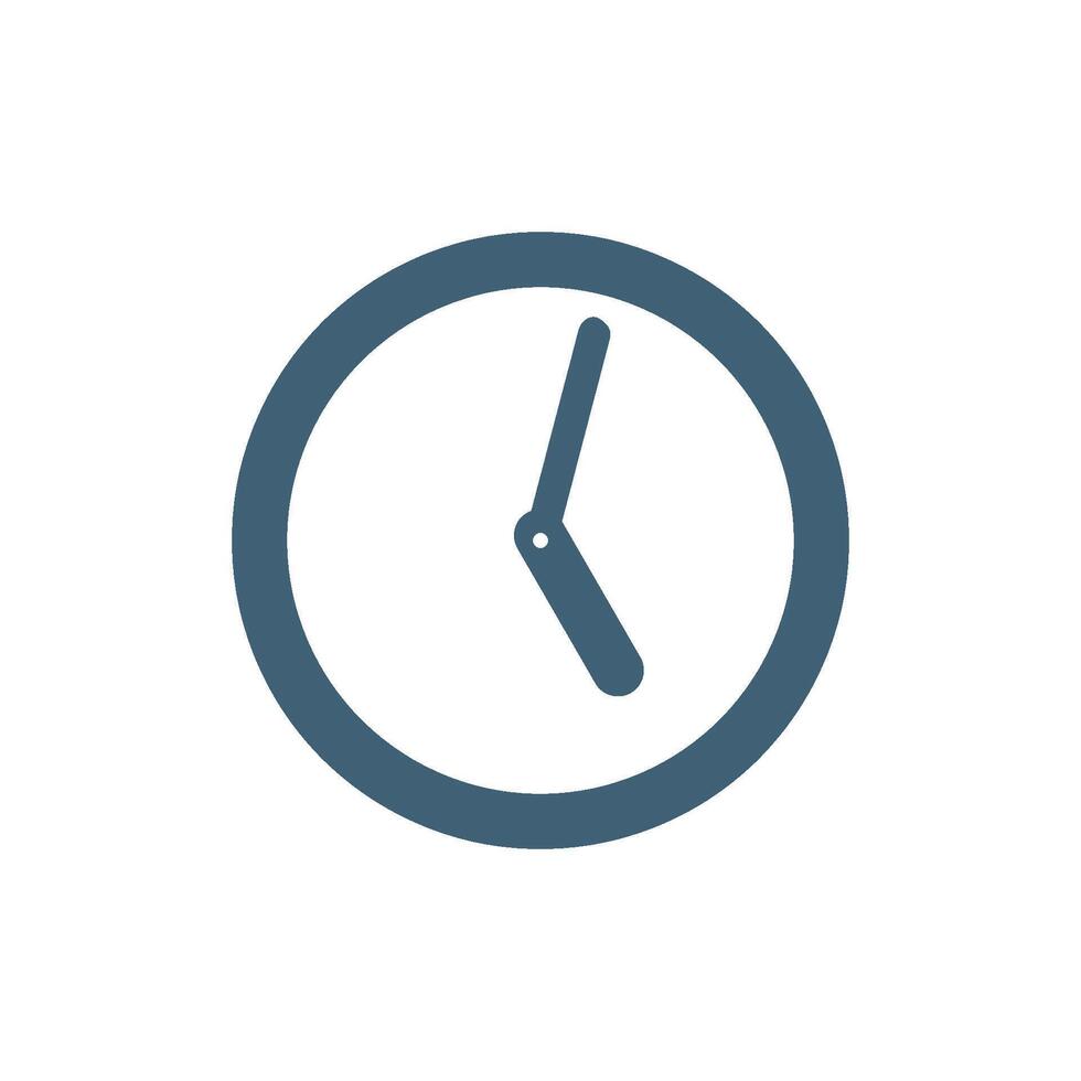 Time Clock Icon Logo Template Illustration Design vector
