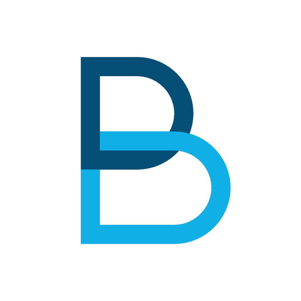 Blue Letter B D Logo Template Illustration Design. EPS 10. vector
