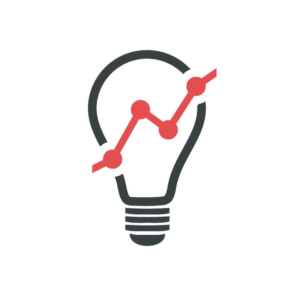 Light Bulb Lamp Growth Statistic Logo Template Illustration Design. EPS 10. vector