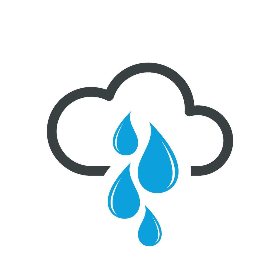 Cloud Raindrop Logo Template Illustration Design. EPS 10. vector