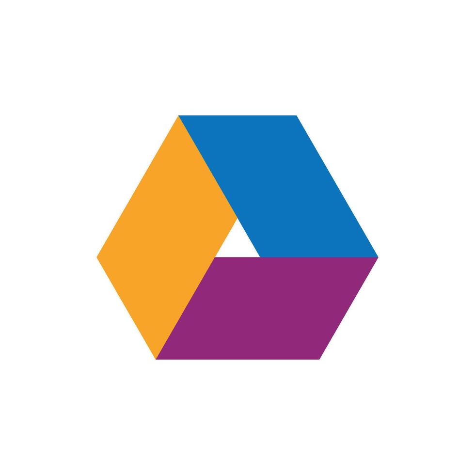 Colorful Triangle Folded Logo Template Illustration Design. EPS 10. vector