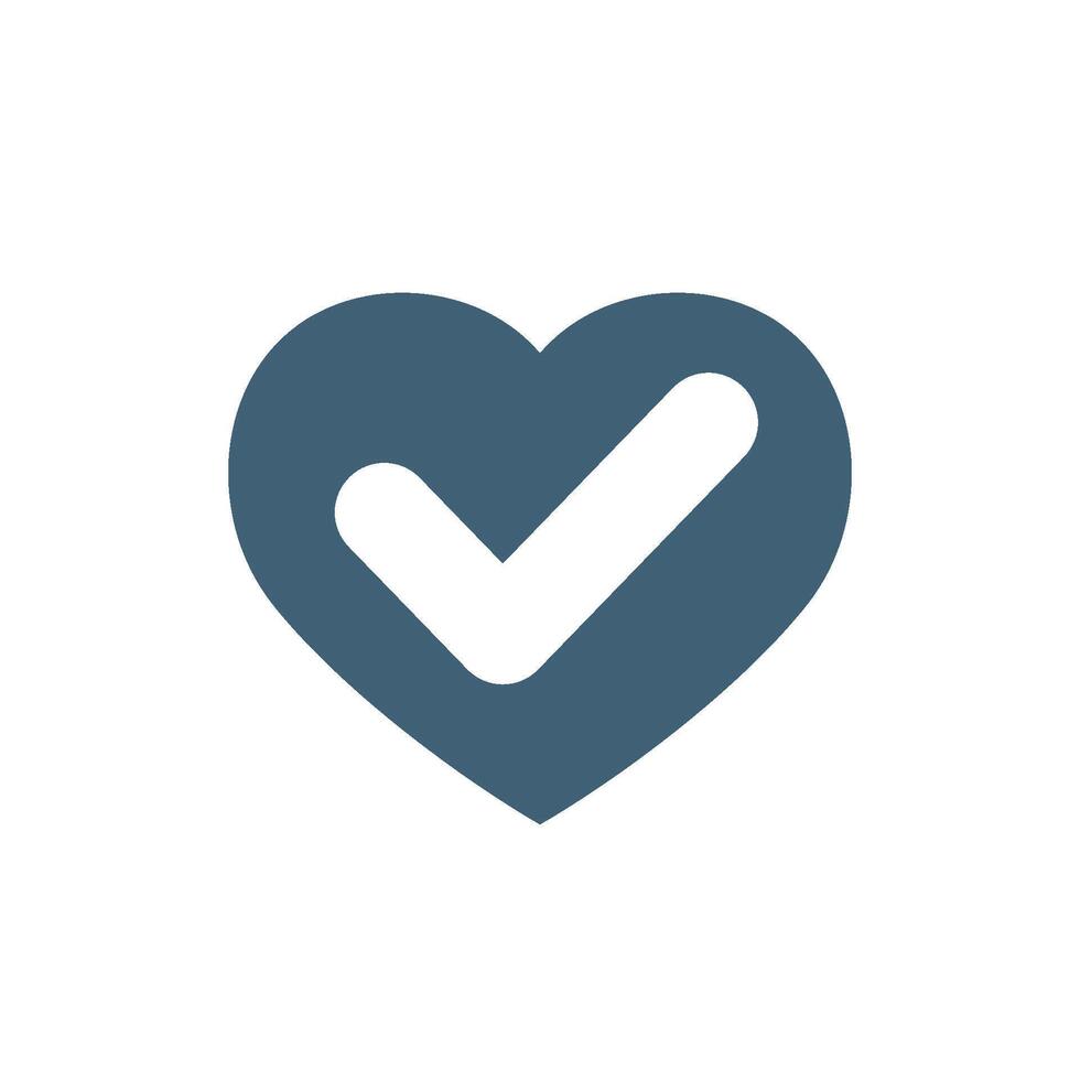 Heart Check Mark Logo Template Illustration Design vector