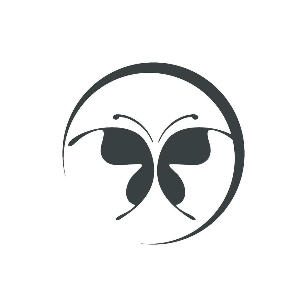 Circle Swoosh Butterfly Logo Template Illustration Design. EPS 10. vector