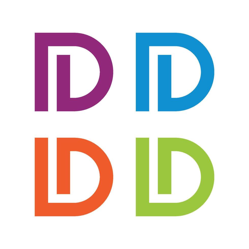 set Colorful Letter D Logo Template Illustration Design. EPS 10. vector