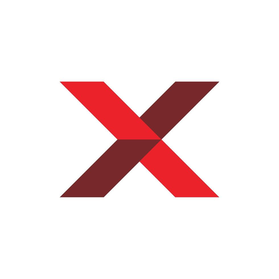 Red X Letter Logo Template Illustration Design. EPS 10. vector