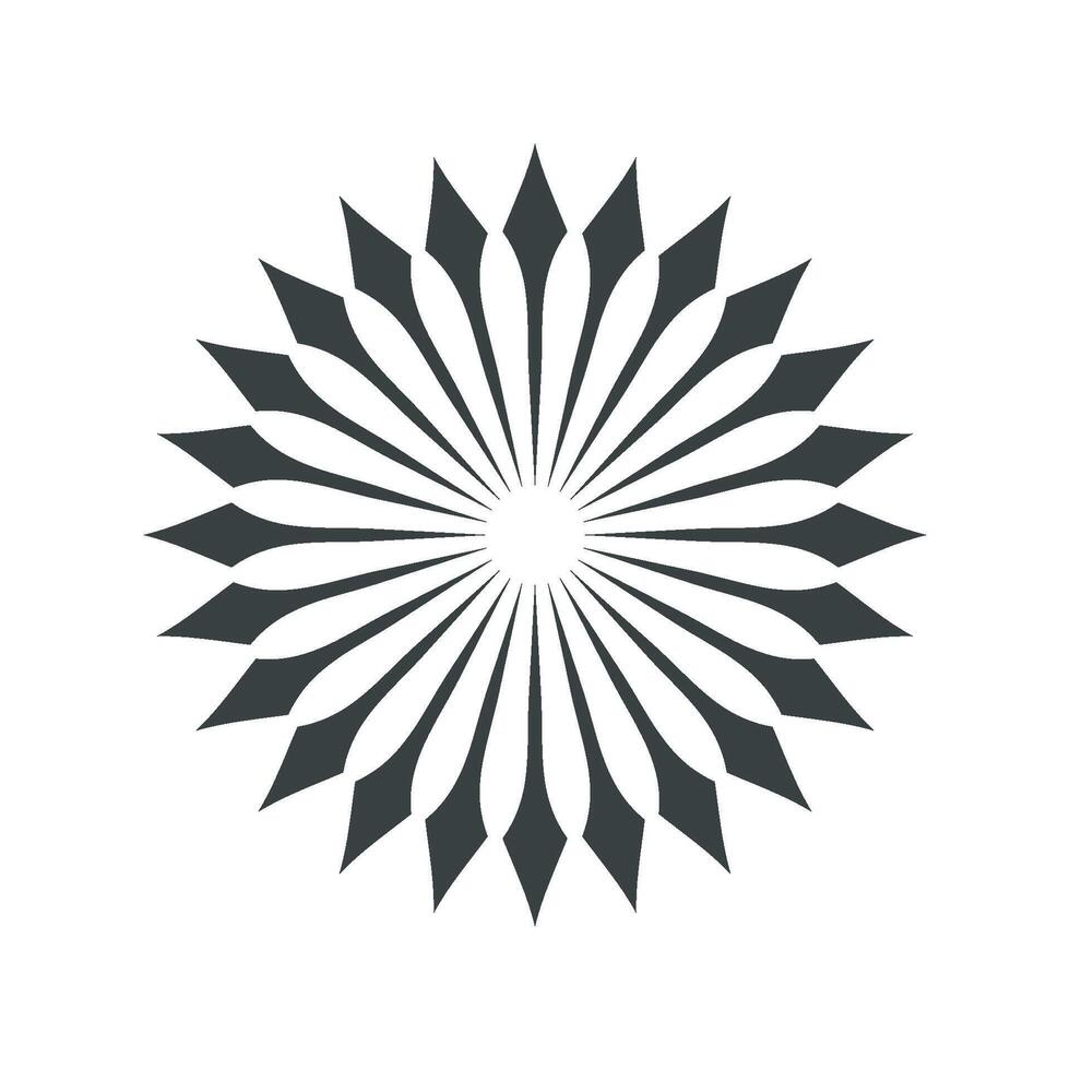Abstract Wheel Flower Star Ornamental Logo Template Illustration Design. EPS 10. vector
