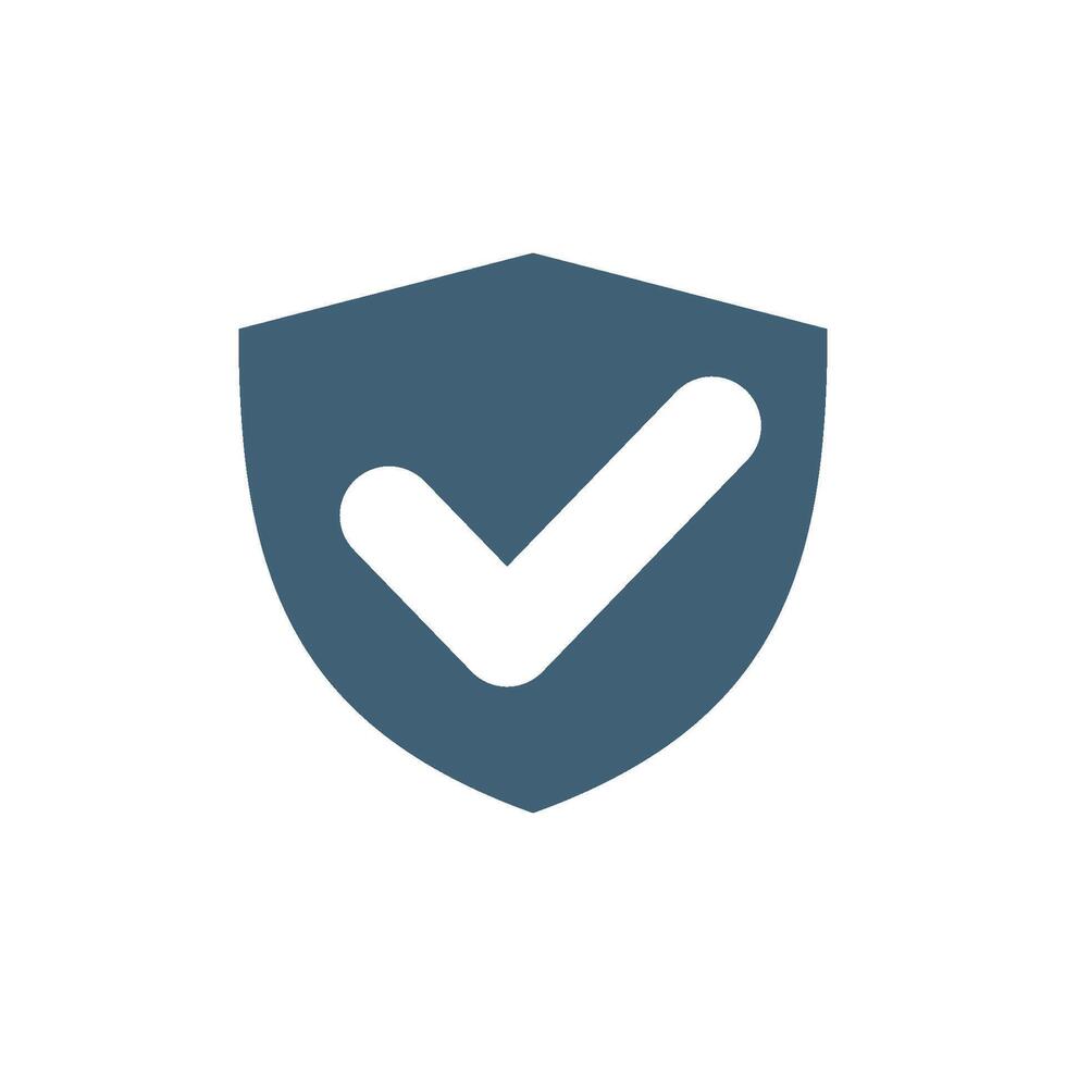 Shield Check Mark Logo Template Illustration Design vector
