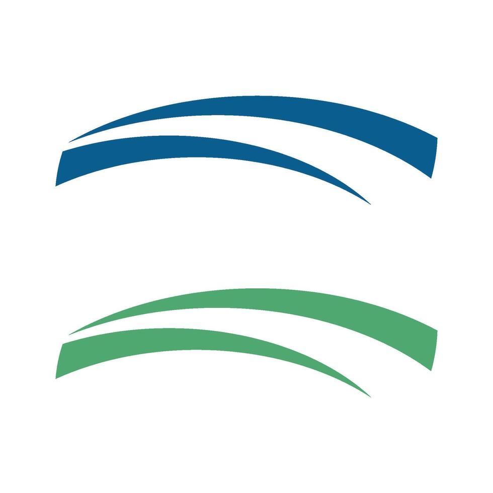 Set Abstract Green Blue Swoosh Logo Template Illustration Design. EPS 10. vector