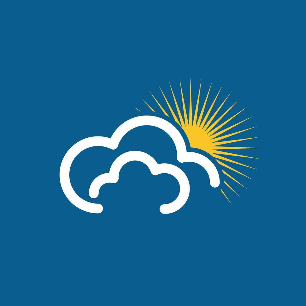 Cloud and Sun Logo Template Illustration Design. EPS 10. vector
