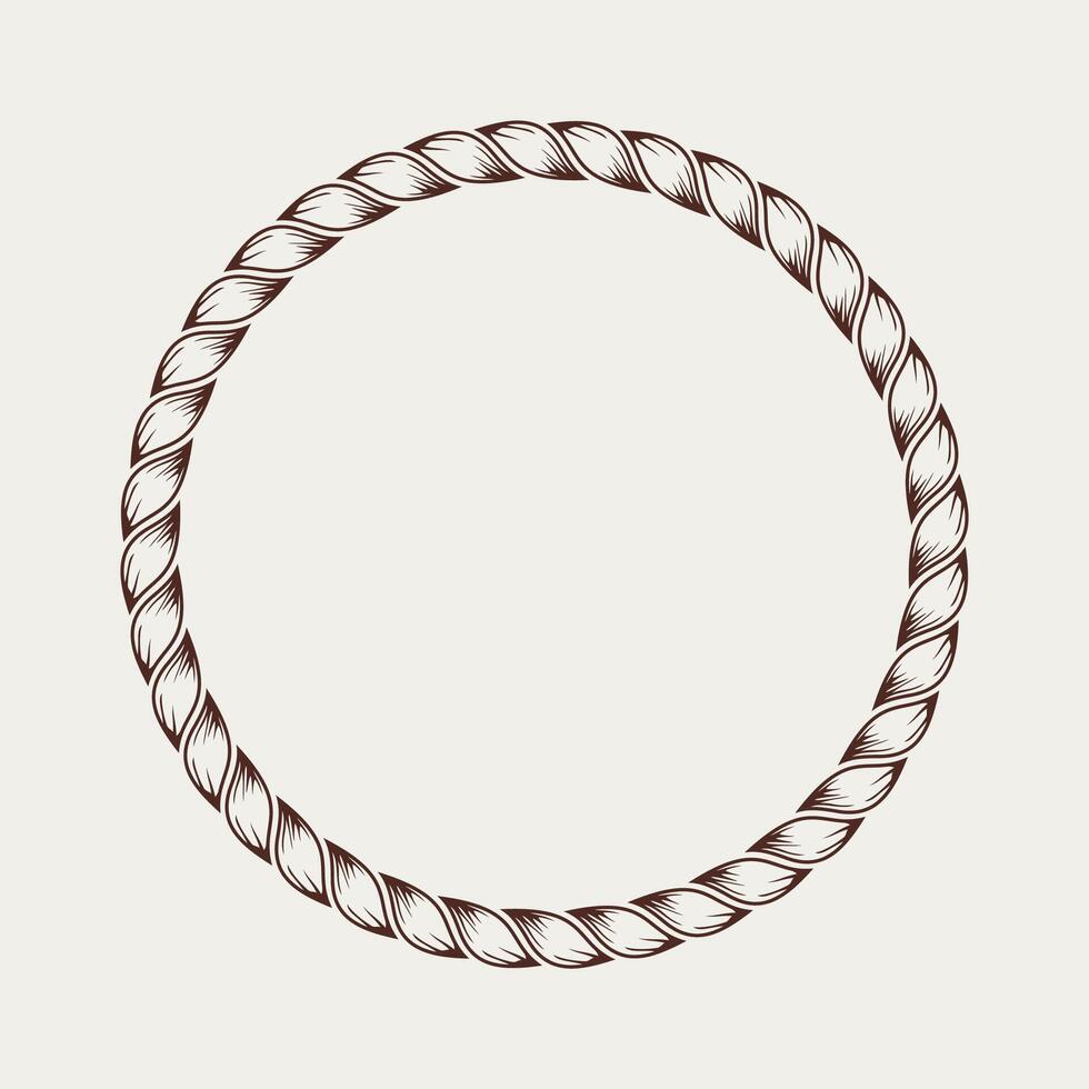 Circle Rope Border Logo Template Illustration Design. EPS 10. vector