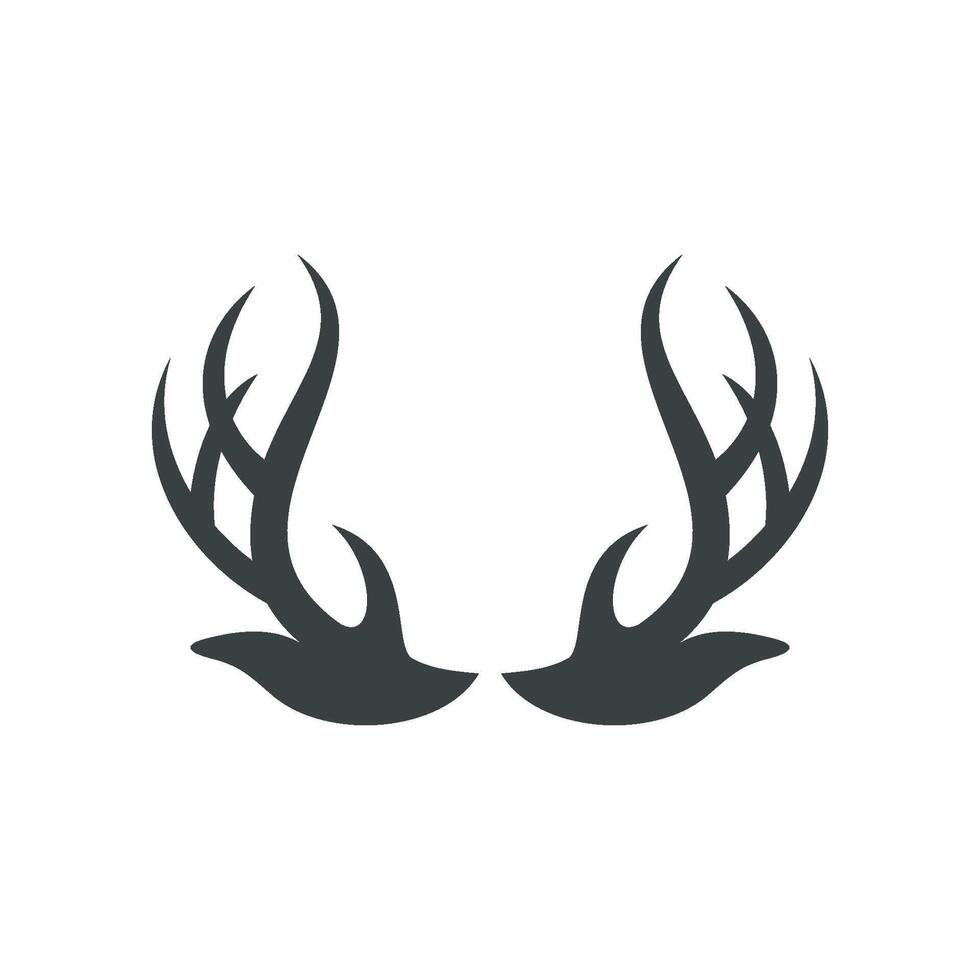 Black Deer Antlers Logo Template Illustration Design. EPS 10. vector