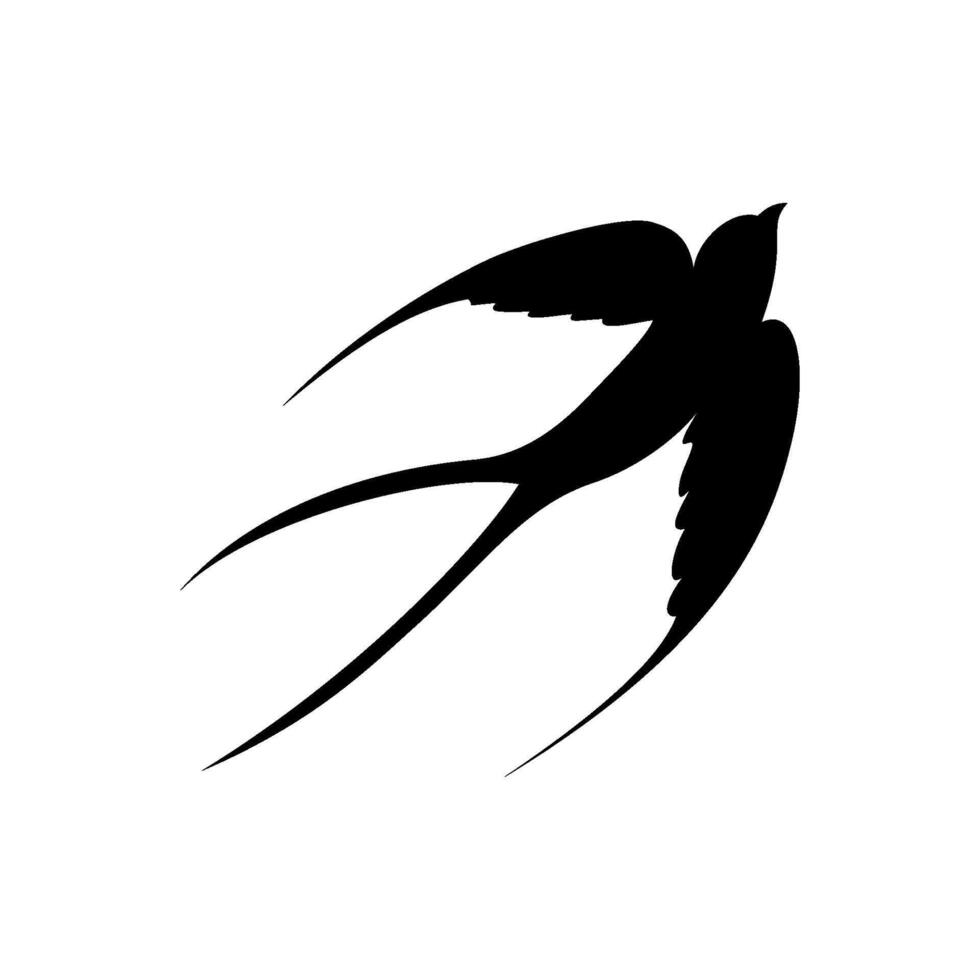 Swallow - Bird Silhouette Logo Template Illustration Design vector
