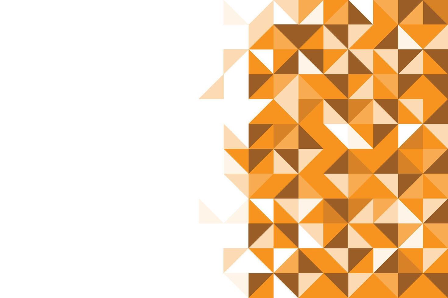 Abstract Geomatric Background Triabgle shape, orange color on white background vector