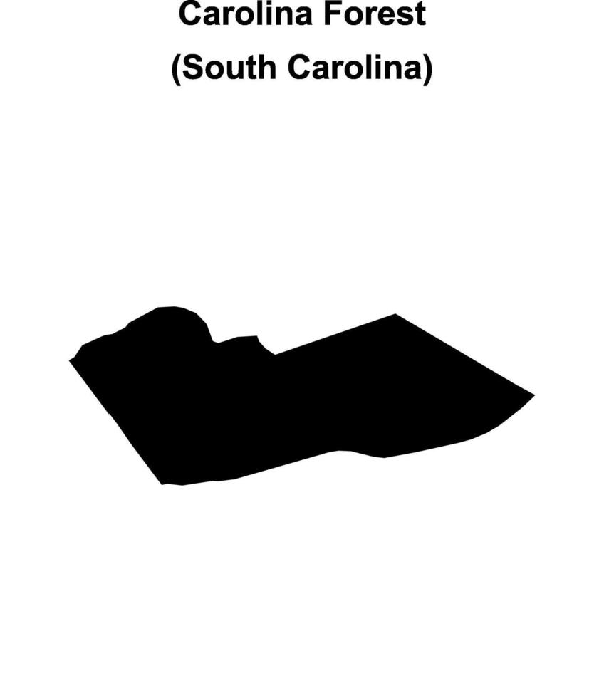 Carolina Forest, South Carolina blank outline map vector