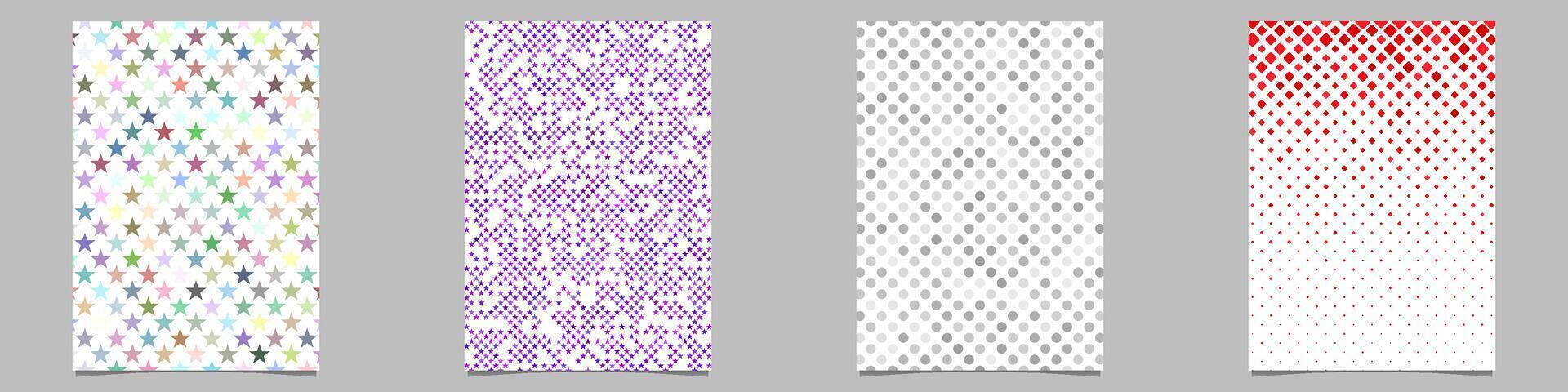 Geometrical brochure background collection vector