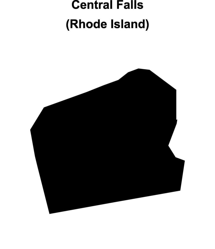 Central Falls, Rhode Island blank outline map vector