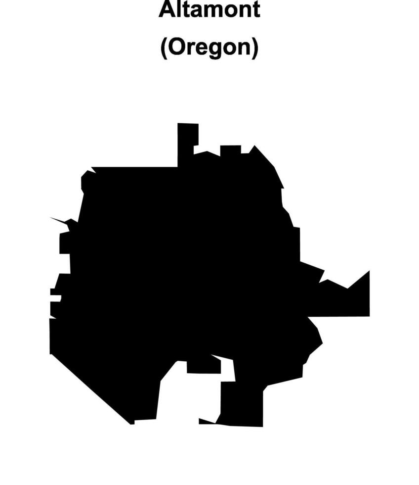 Altamont, Oregon blank outline map vector