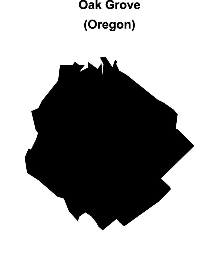Oak Grove, Oregon blank outline map vector