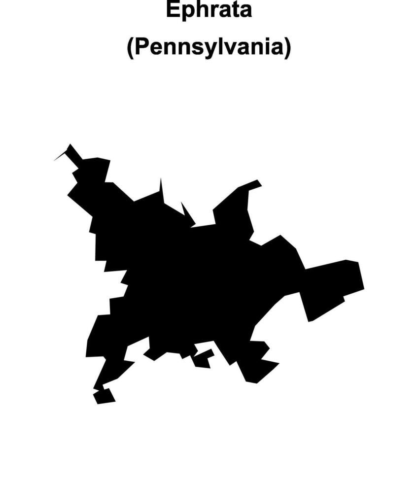 Ephrata, Pennsylvania blank outline map vector