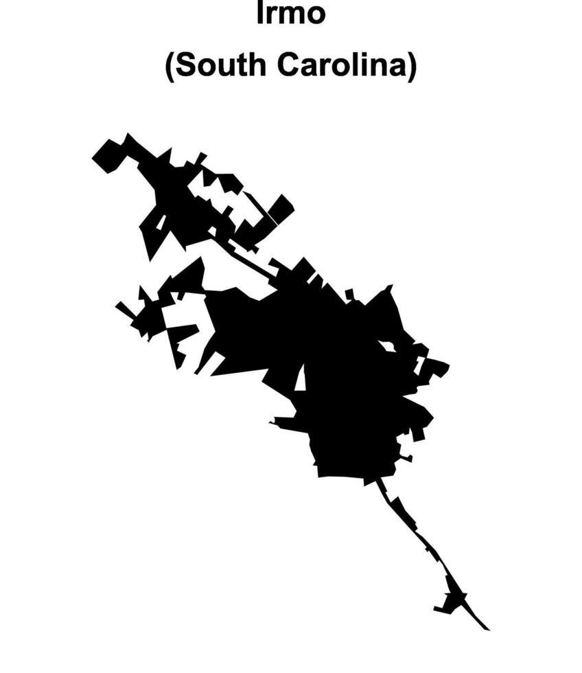Irmo, South Carolina blank outline map vector