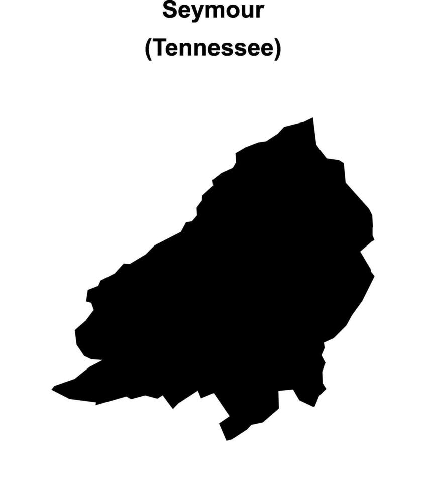 Seymour, Tennessee blank outline map vector