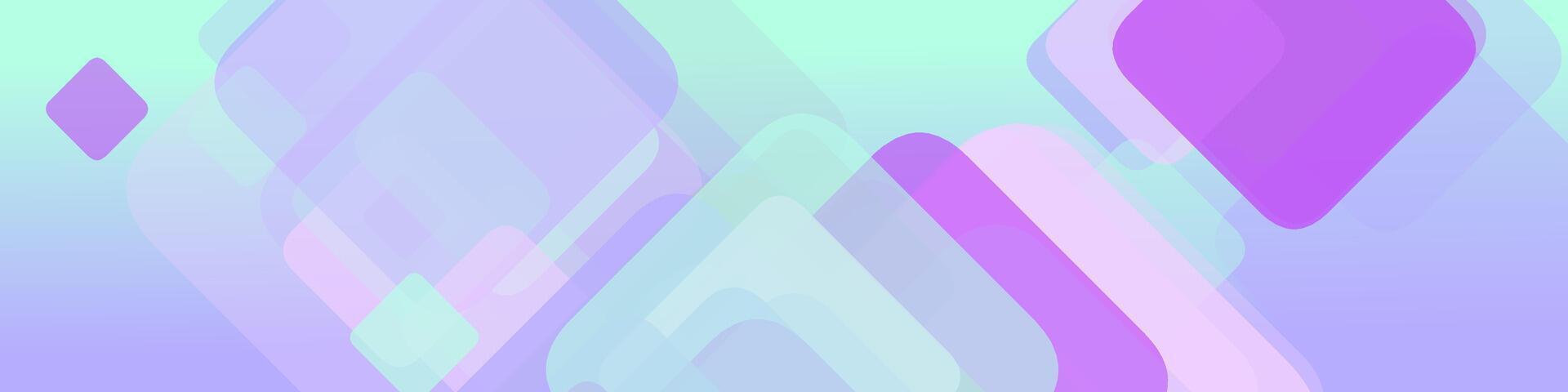 Wide header background design - horizontal abstract graphic with squares vector