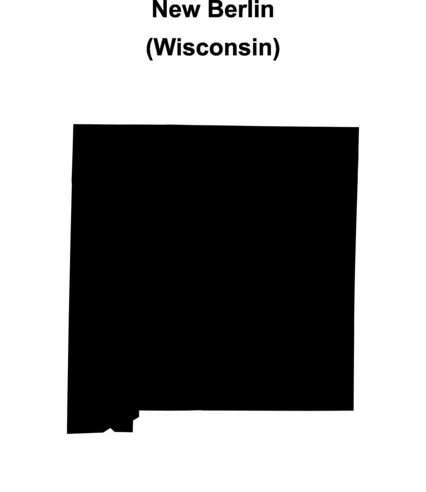 New Berlin, Wisconsin blank outline map vector