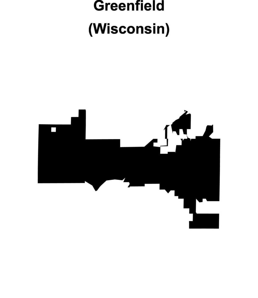 Greenfield, Wisconsin blank outline map vector