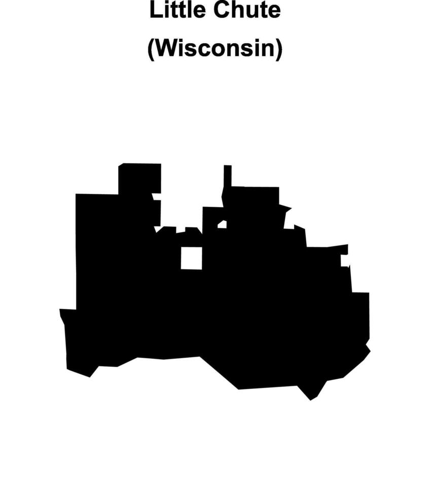 Little Chute, Wisconsin blank outline map vector